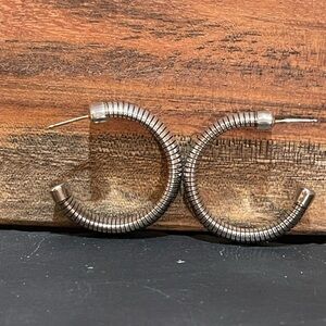 Sterling Silver Tubogas Hoop Earrings